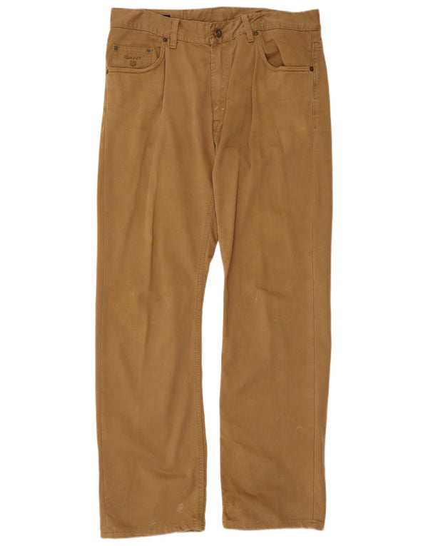 Gant Jason Regular Fit Pantalones Casuales para Hombre W34 L34 Algodón Beige