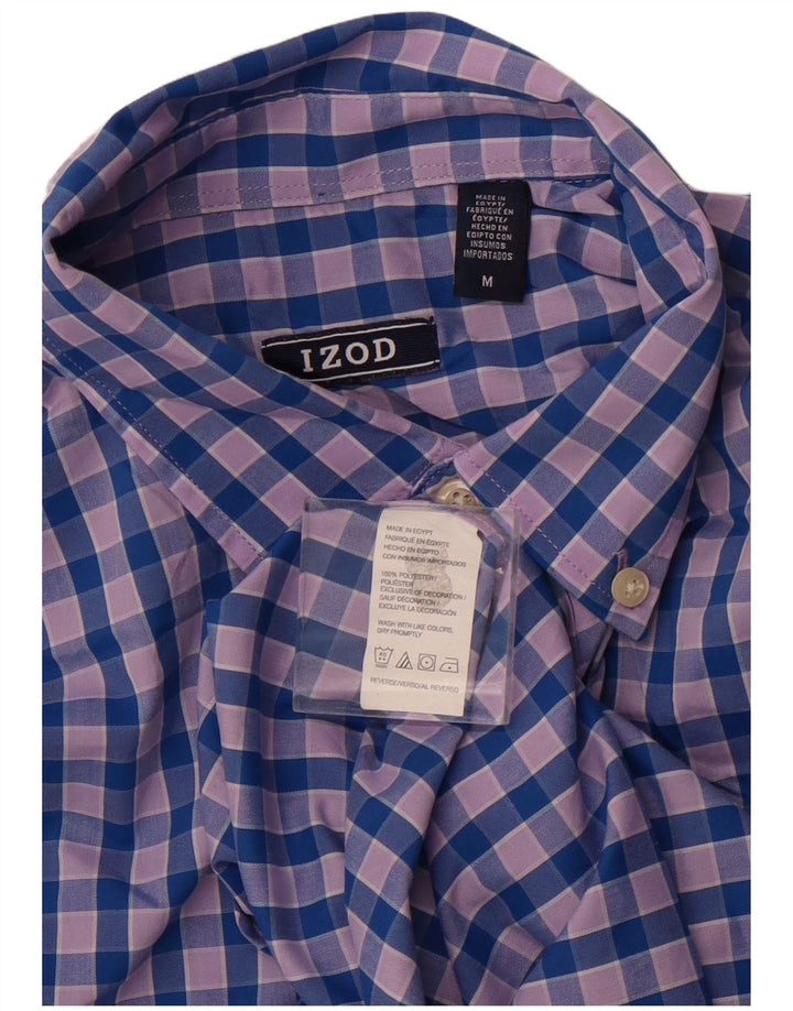 Camisa Hombre IZOD Poliéster Cuadros Azul Medio