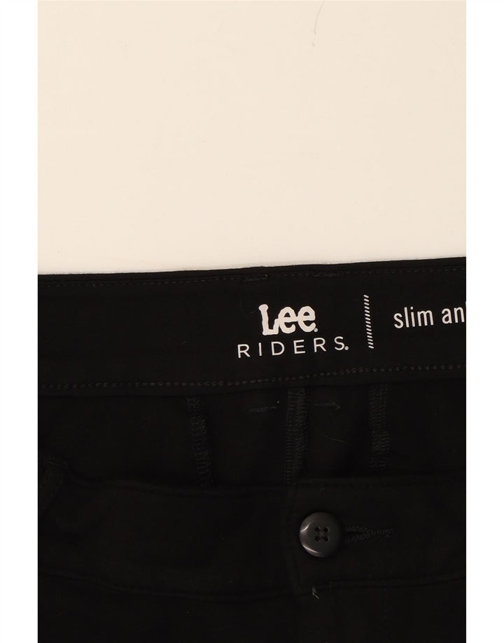 LEE Womens Riders Slim Cropped Trousers W34 L25 Black Vintage Lee and Second-Hand Lee from Messina Hembry 