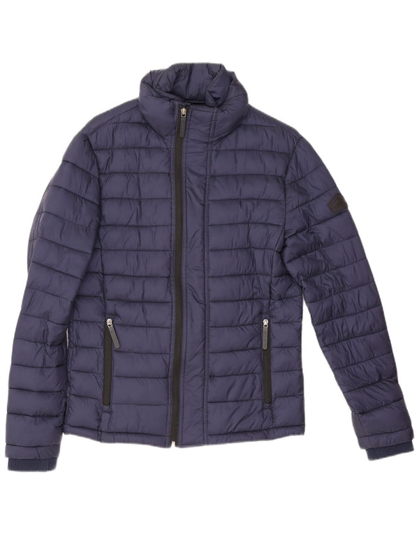 Superdry Chaqueta acolchada para hombre UK 36 Small Nylon azul marino