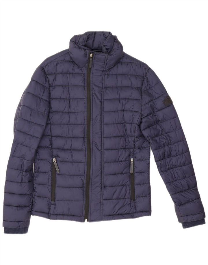 Superdry Chaqueta acolchada para hombre UK 36 Small Nylon azul marino