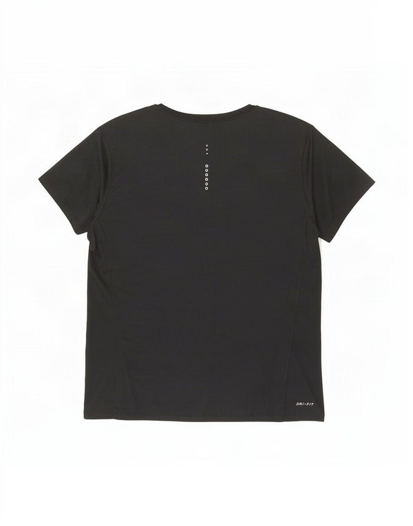 Nike - Camiseta Dri Fit para mujer, talla 40, talla grande, poliéster negro