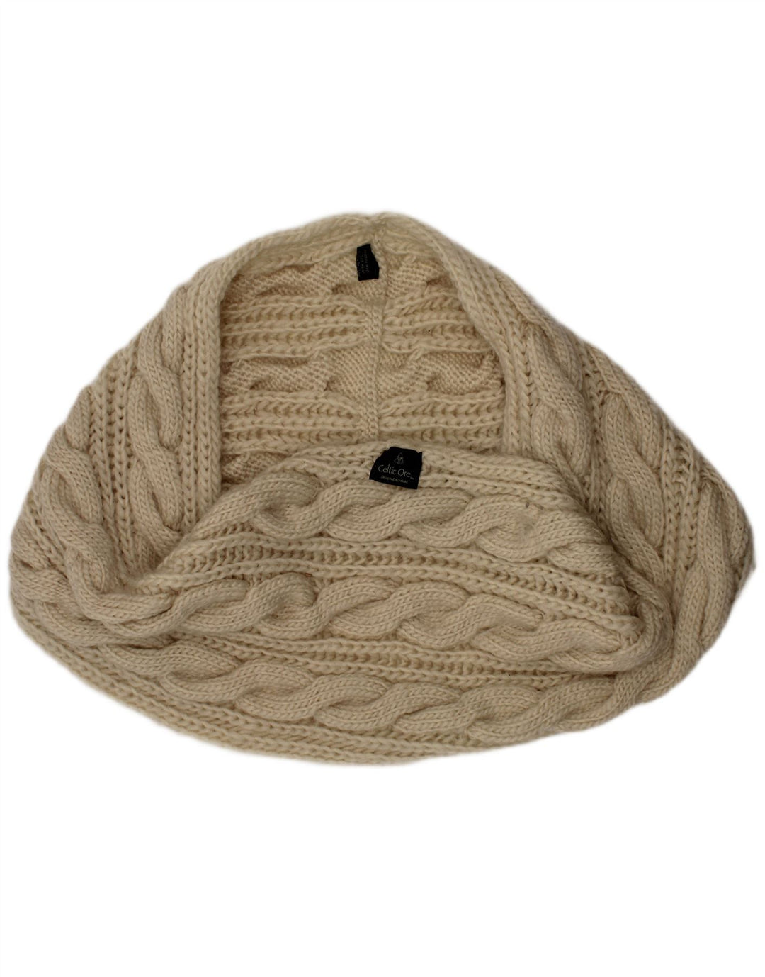 Celtic Ore Bufanda de punto para mujer, talla única, poliéster blanco, invierno