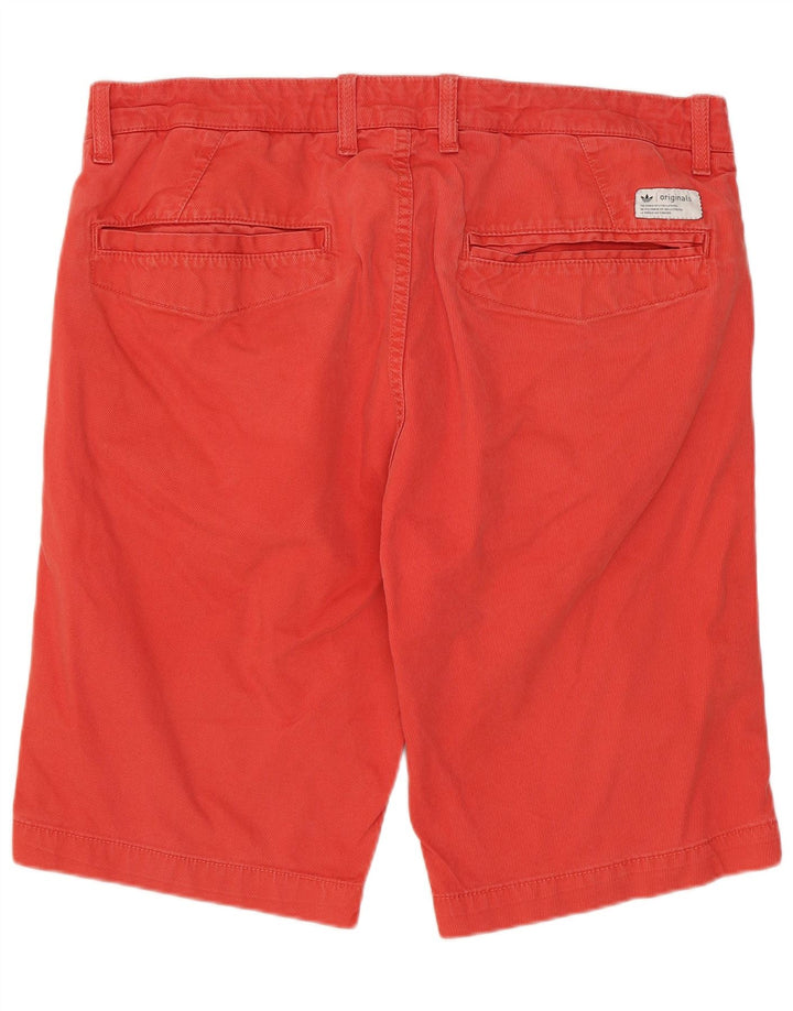ADIDAS Pantalones cortos chinos para hombre W36 Algodón rojo grande