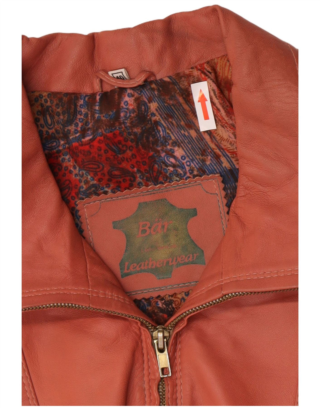 Vintage mujer chaqueta de cuero de gran tamaño EU 40 cuero rosa medio