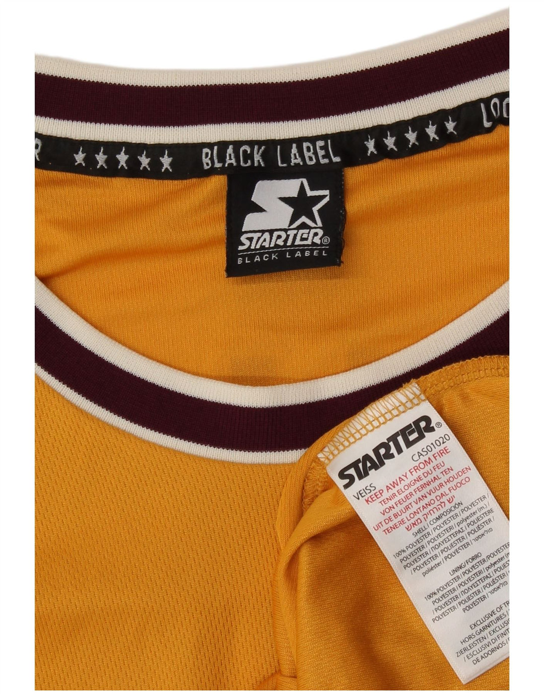 Starter Camiseta Sin Mangas Con Estampado De Poliéster Color Block Amarillo Medio