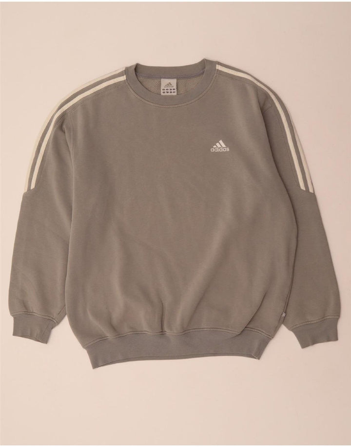 ADIDAS Sudadera para hombre Jumper UK 42/44 Grande Gris Algodón