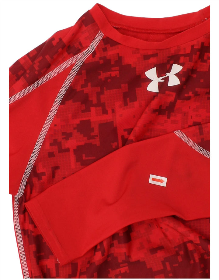 UNDER ARMOUR Camiseta gráfica Heat Gear para niños de manga larga 13-14 años XL Rojo