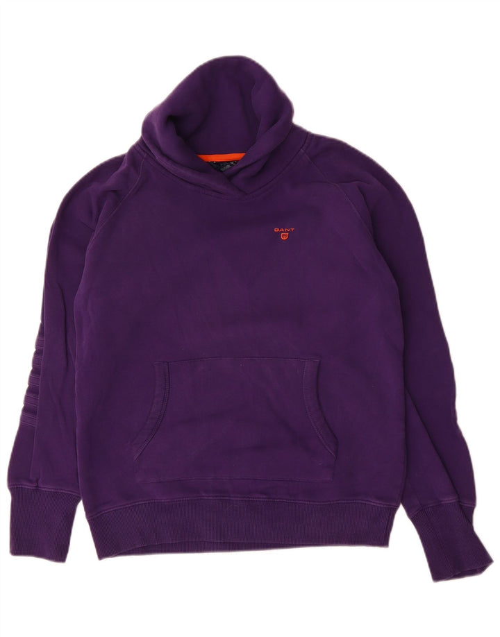 GANT Sudadera con cuello chal para mujer, talla 44, algodón morado mediano