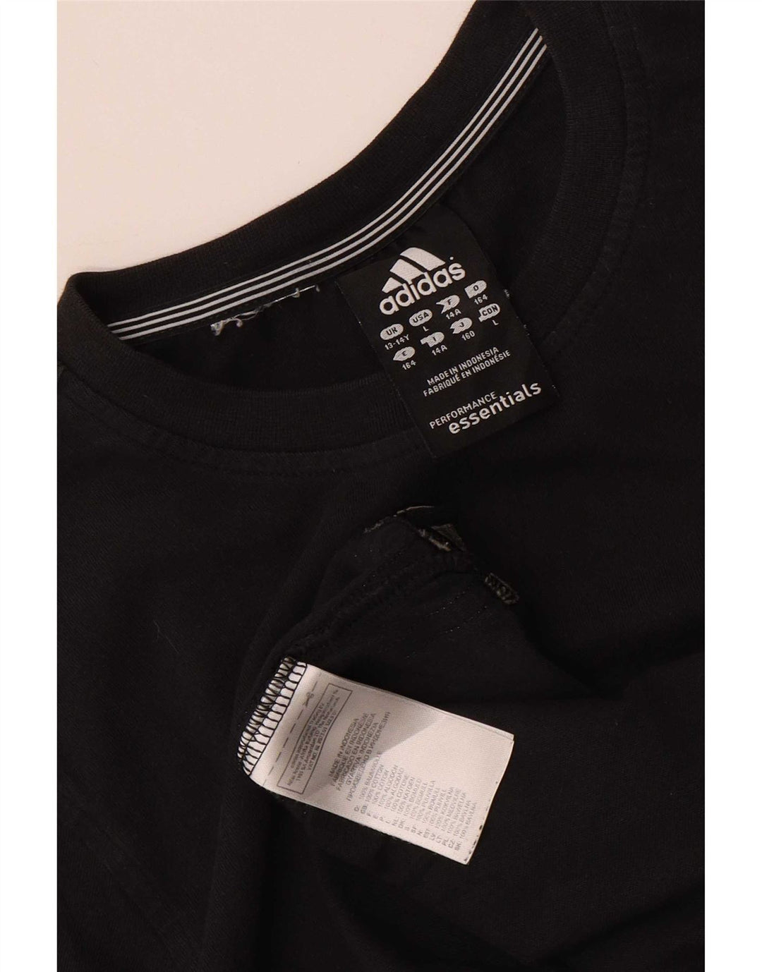 Adidas Camiseta Niño Manga Larga 13-14 Años Negro Algodón