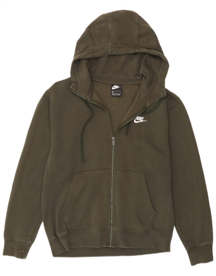 Nike - Sudadera con capucha y cremallera para hombre, algodón caqui mediano