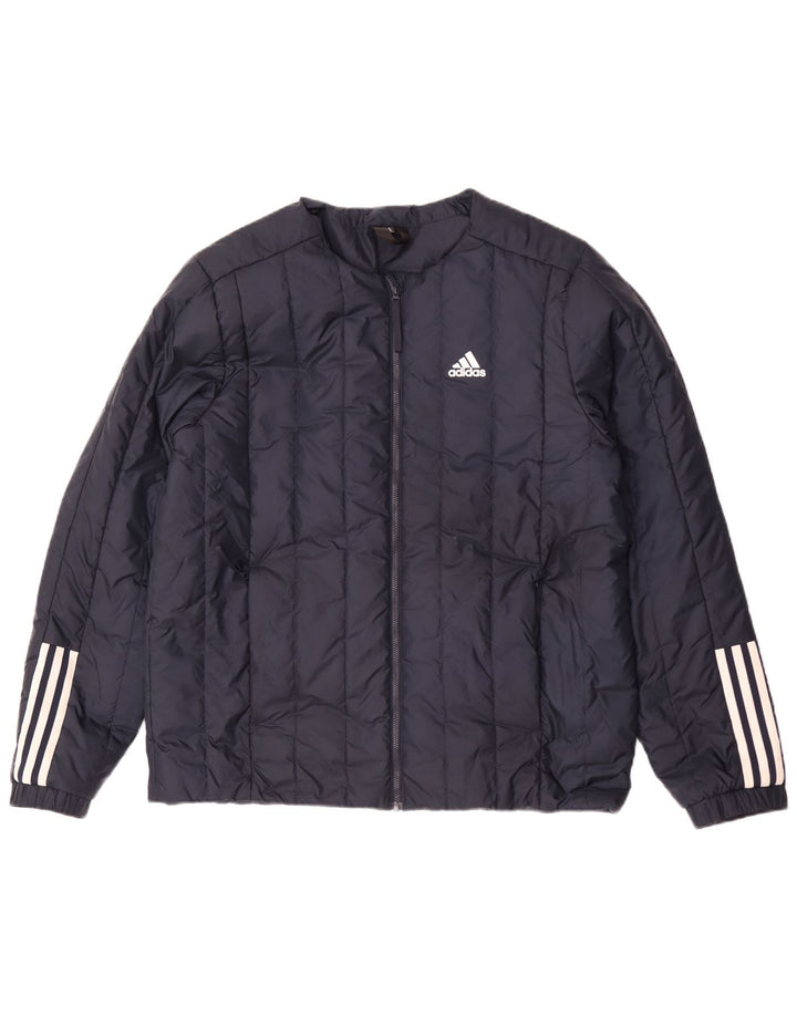 Adidas Chaqueta acolchada para hombre UK 40 Large Poliéster azul marino