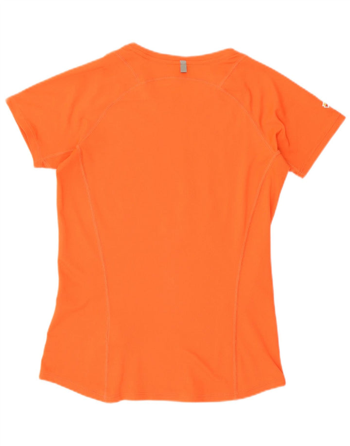 Nike Mujer Dri Fit Graphic Camiseta Top UK 10 Small Naranja Poliéster
