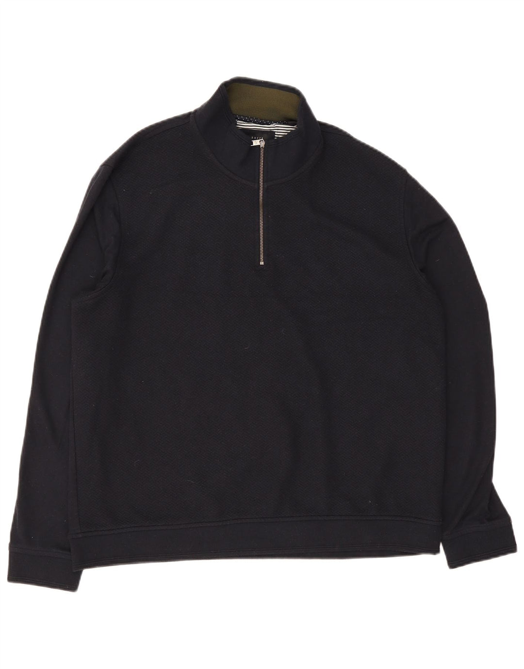 Ted Baker - Jersey para hombre con cremallera y cuello, talla 6, 2XL, azul marino