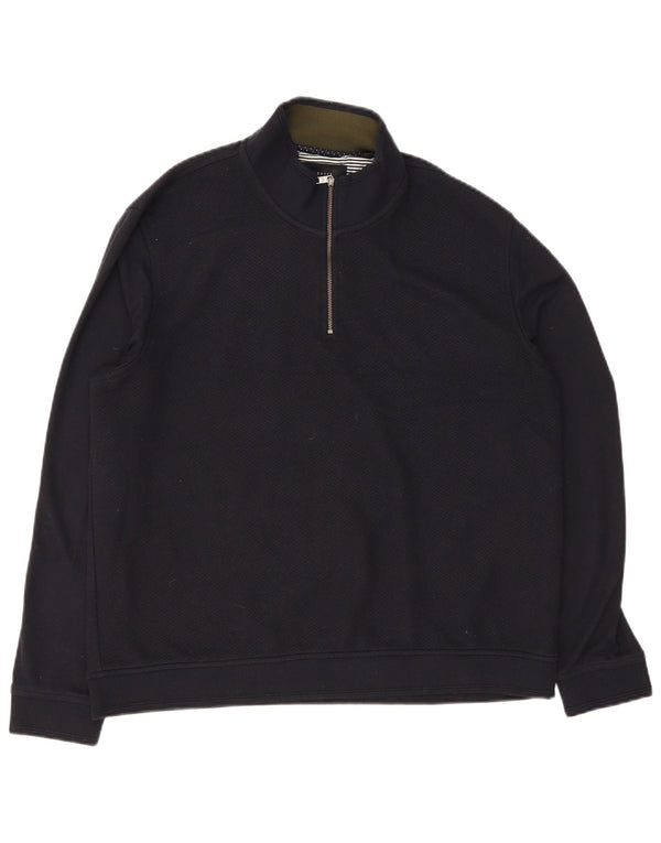 Ted Baker - Jersey para hombre con cremallera y cuello, talla 6, 2XL, azul marino