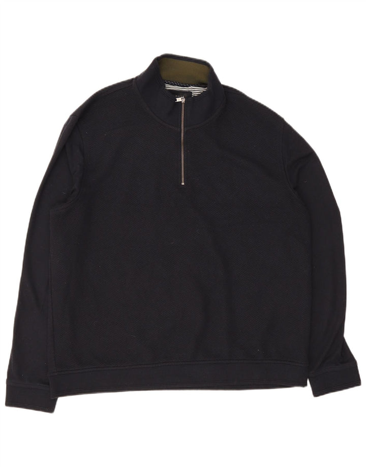Ted Baker - Jersey para hombre con cremallera y cuello, talla 6, 2XL, azul marino