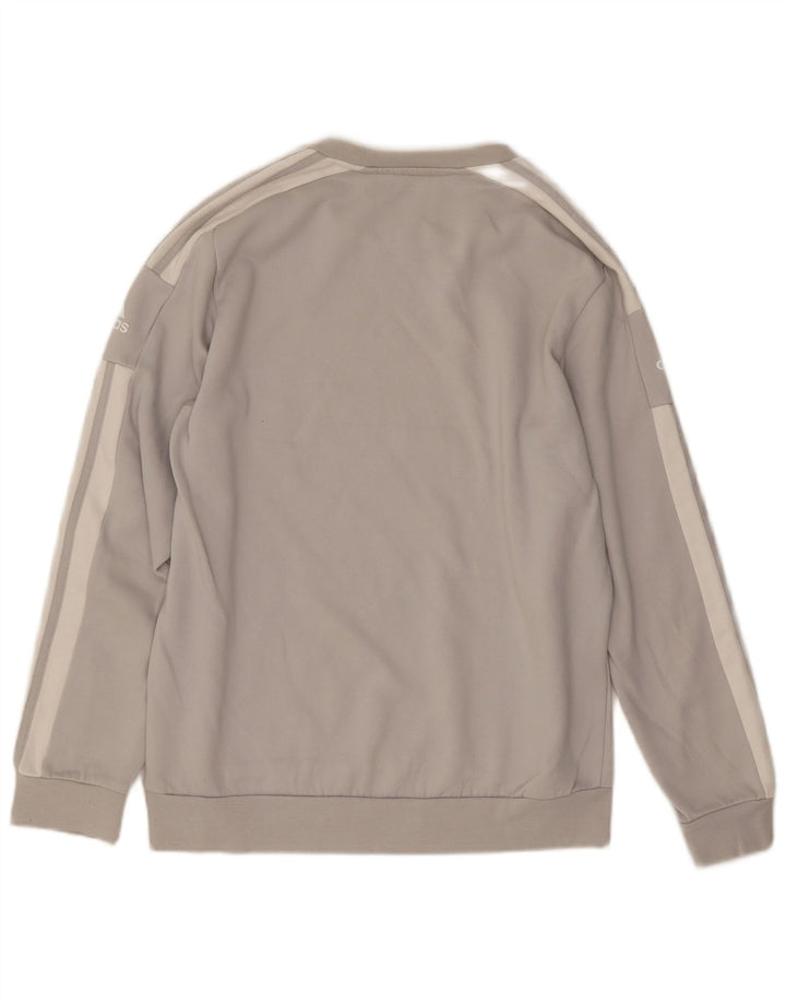 Adidas Hombre Sudadera Gráfica Jumper Algodón Gris Medio
