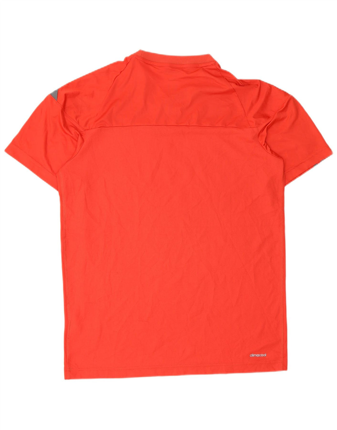 Adidas Hombre Climacool Camiseta Top Medio Rojo Colorblock Poliéster