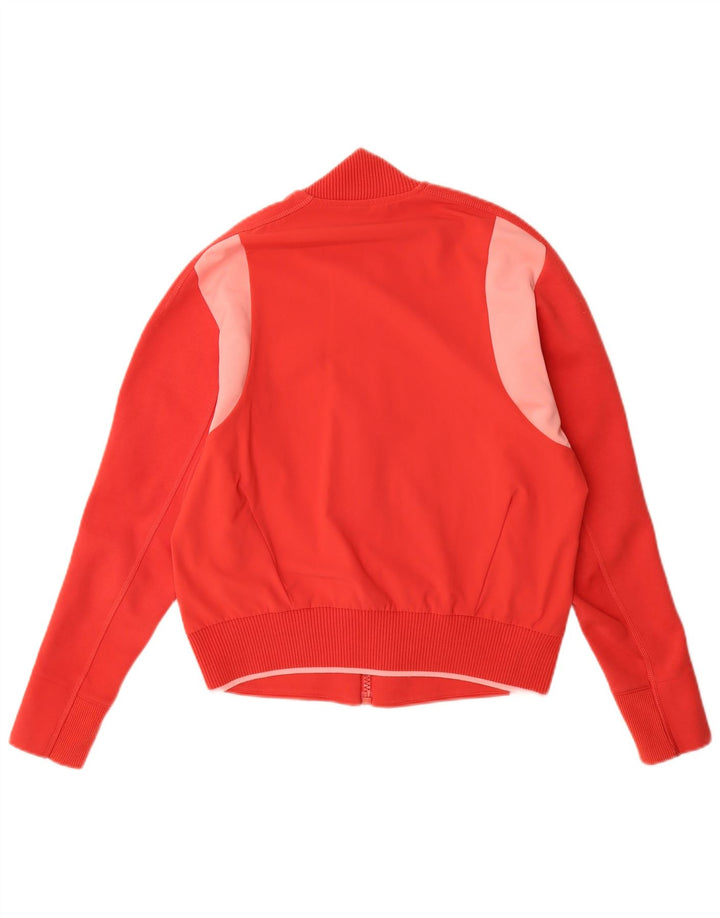 ADIDAS Chaqueta de chándal para mujer UK 8/10 Small Red Colourblock Nylon