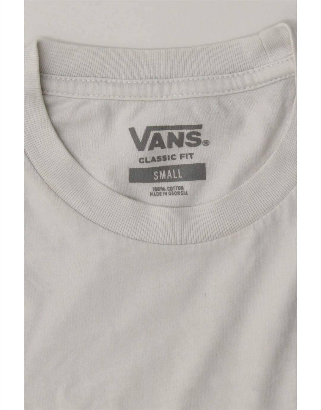 VANS Camiseta Classic Fit para Mujer Top UK 10 Small White Cotton