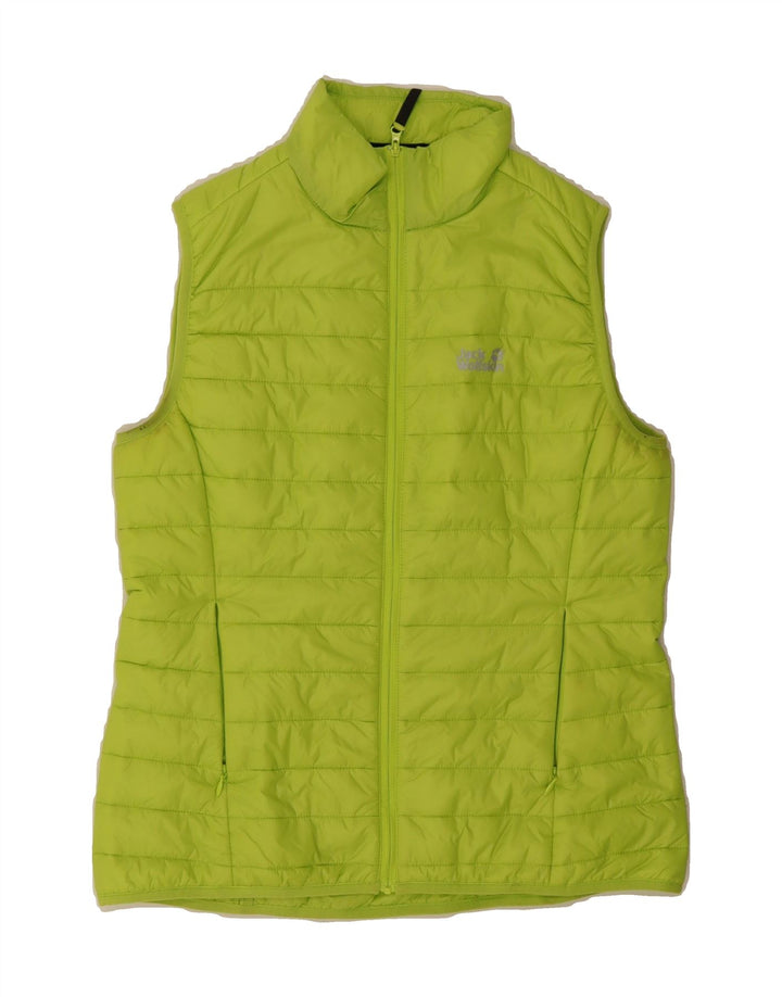 JACK WOLFSKIN Womens Padded Gilet UK 8/10 Small Green Polyamide Vintage Jack Wolfskin and Second-Hand Jack Wolfskin from Messina Hembry 