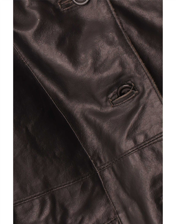 Chaqueta de cuero extragrande para mujer Bayside UK 40 Small Black
