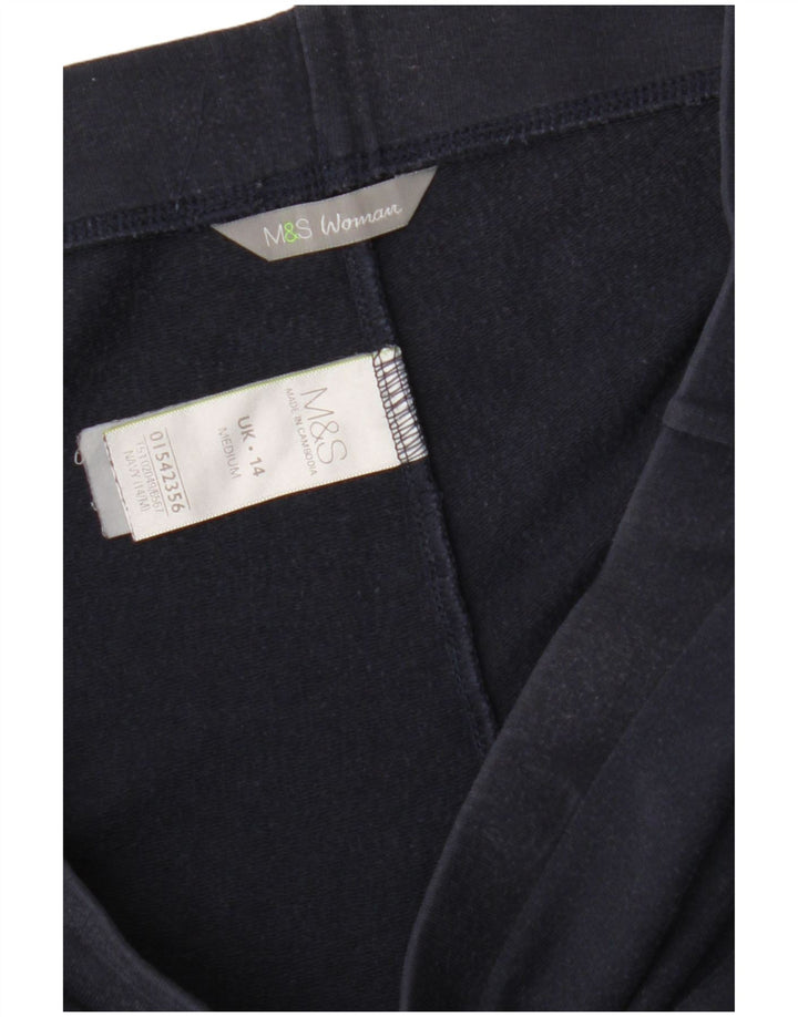 MARKS & SPENCER Pantalones de chándal para mujer UK 44 Grande Azul marino Algodón