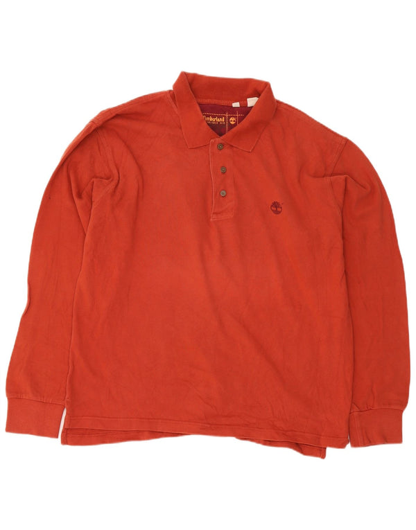 Timberland Polo De Manga Larga Para Hombre Algodón Naranja Grande