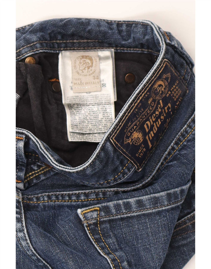 Diesel Vaqueros Rectos Para Hombre W34 L29 Algodón Azul