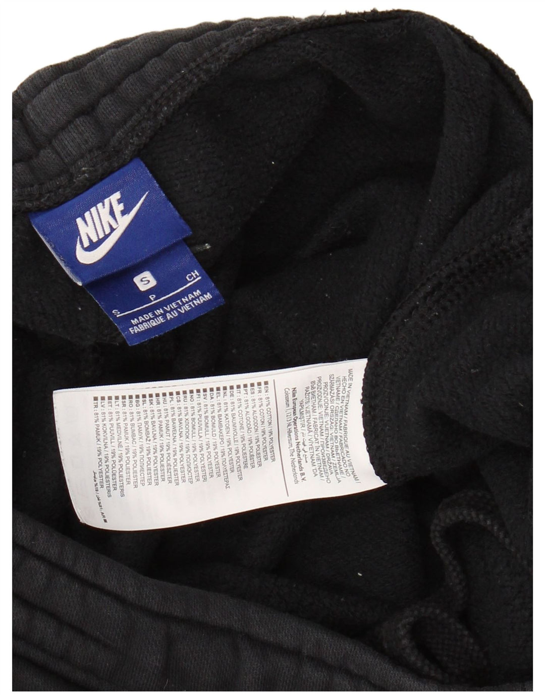 NIKE Hombre Pantalones de Chándal Joggers Small Negro Algodón