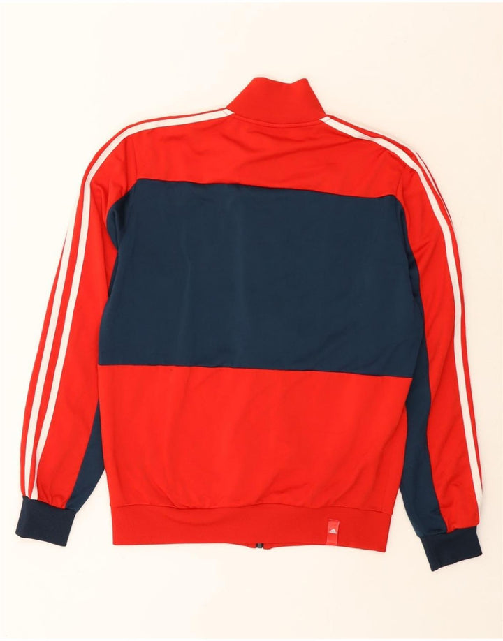 ADIDAS Chaqueta de chándal para hombre UK 38/40 Poliéster color block mediano rojo