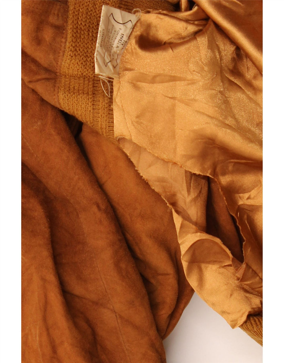 Vintage hombres ante bomber chaqueta EU 56 3XL cuero marrón