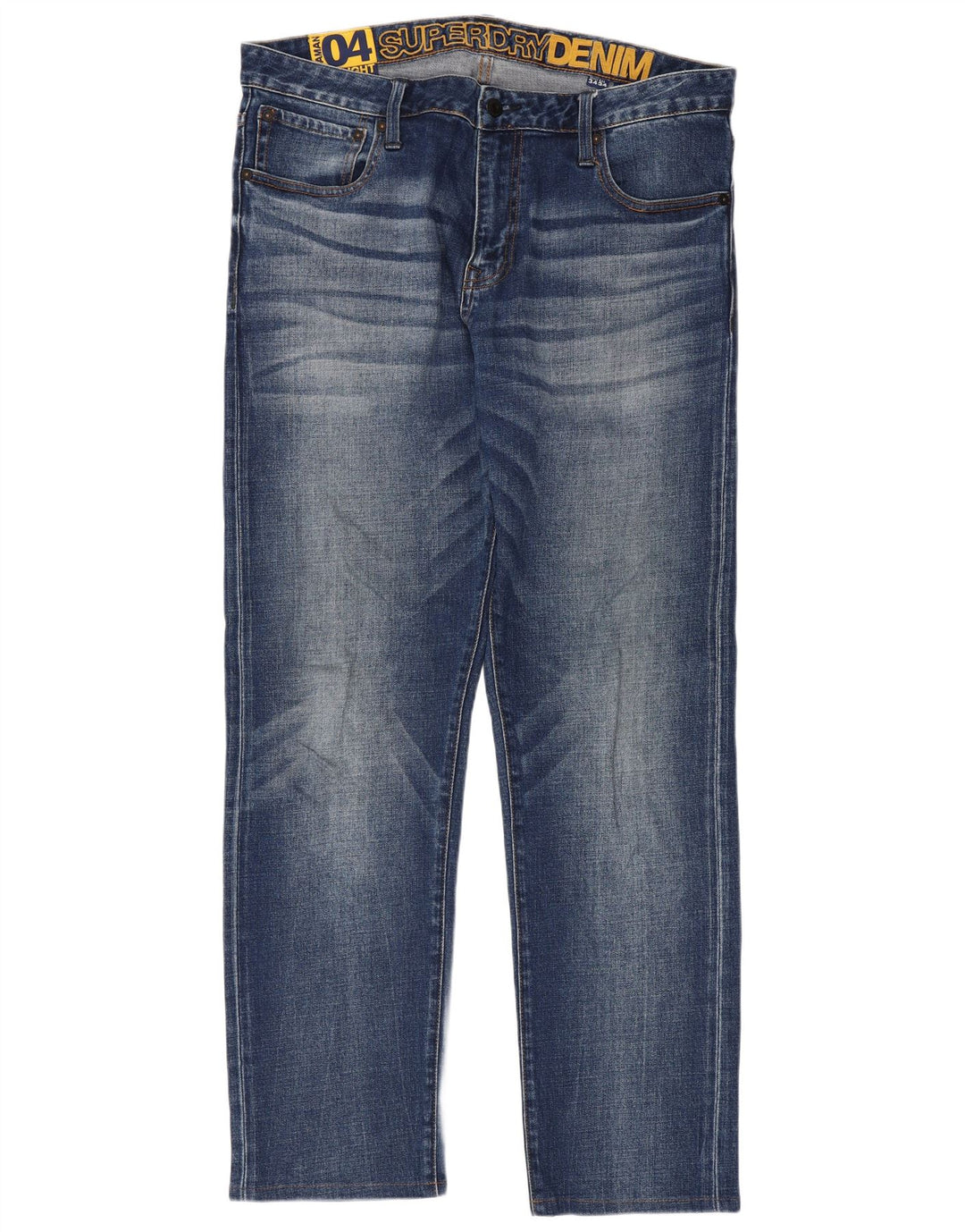Superdry Vaqueros Rectos Para Hombre W34 L30 Algodón Azul