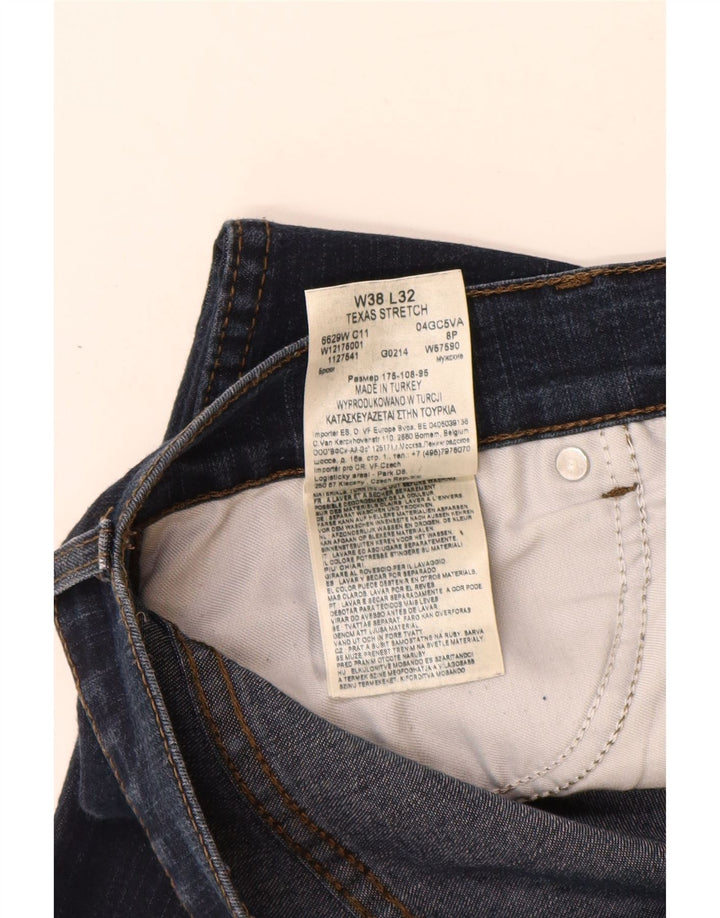 Wrangler Vaqueros rectos elásticos Texas para hombre W38 L32 Algodón azul marino