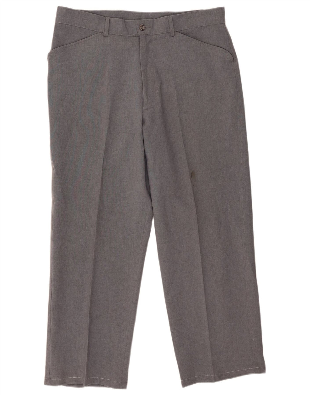 Farah Pantalones Casuales Rectos Para Hombre W34 L27 Poliéster Gris