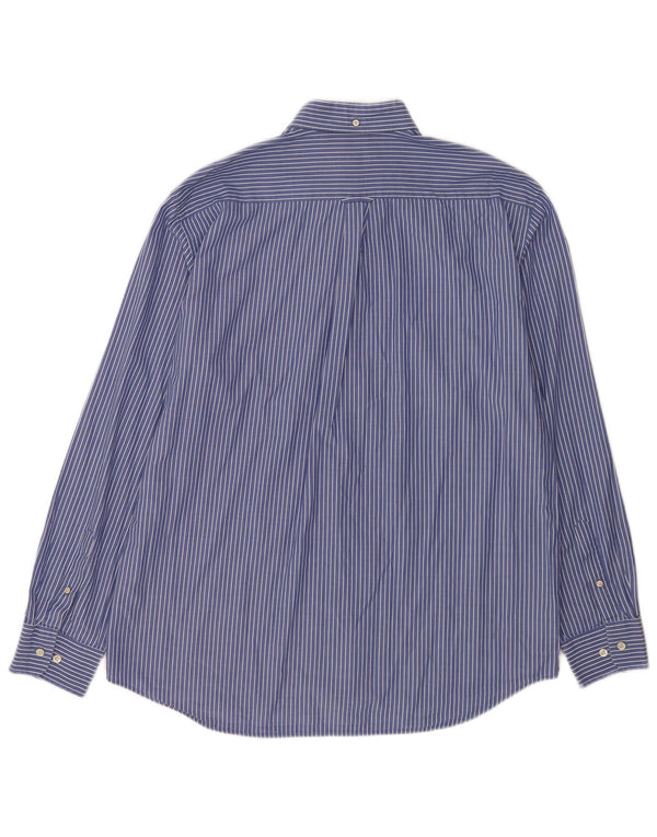 Camisa Gant Regular Fit para hombre Talla 43/44 17 1/2 XL Algodón a rayas azules