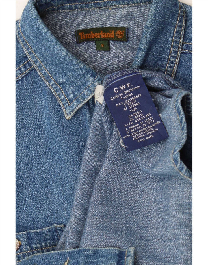 Timberland Camisa Vaquera Niño 7-8 Años Azul Algodón