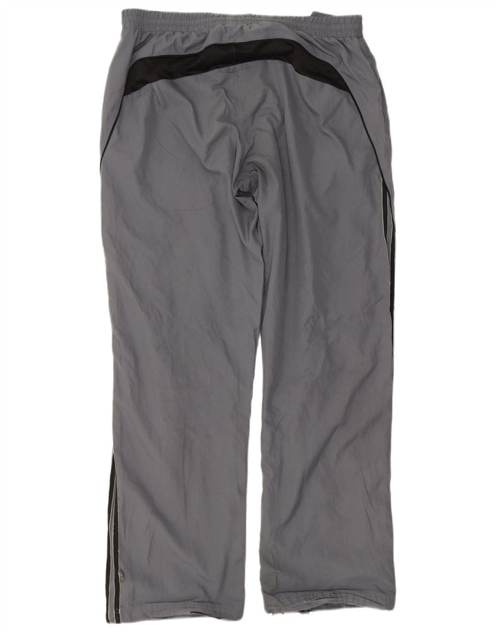 Adidas Hombre Climalite Pantalones De Chándal Grande Gris Colorblock Poliéster