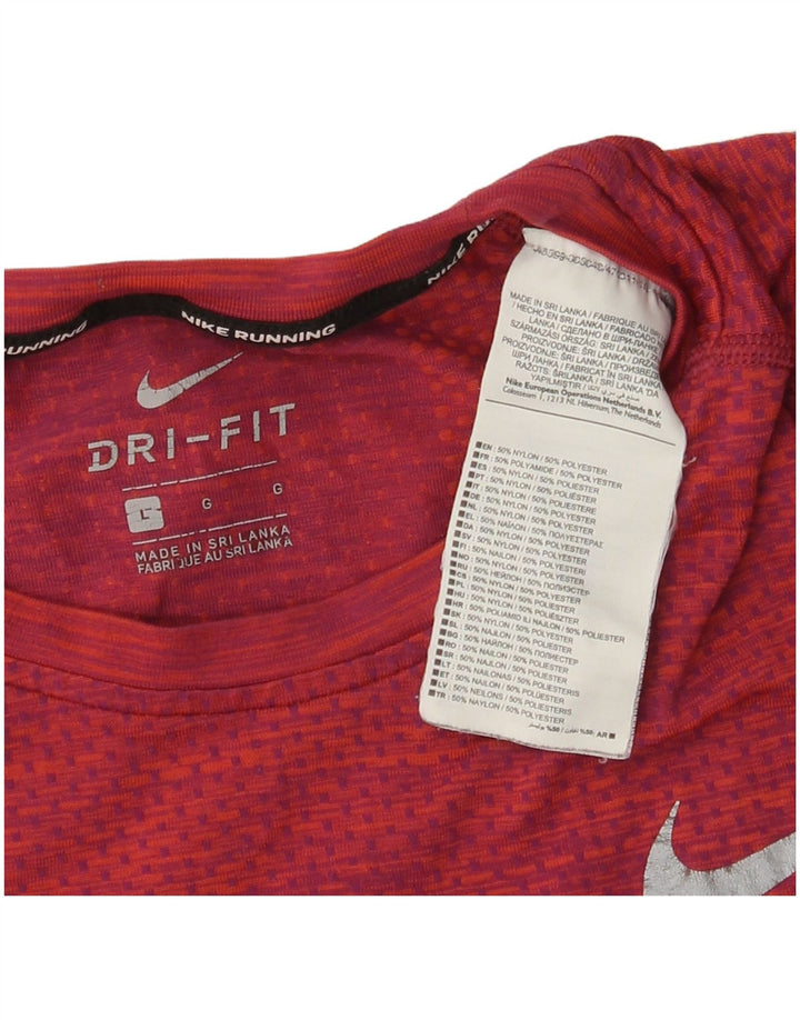 Camiseta Nike Dri Fit para hombre, talla grande, nailon rojo