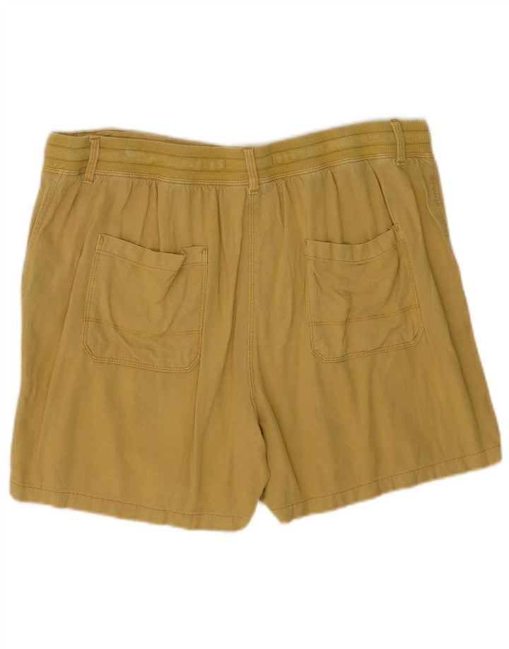 Marks & Spencer - Pantalones cortos para mujer, talla 40, talla grande, W34, lino caqui