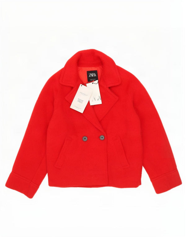 Zara Chaqueta Niña Cruzada Botonadura 13-14 Años Lana Rojo