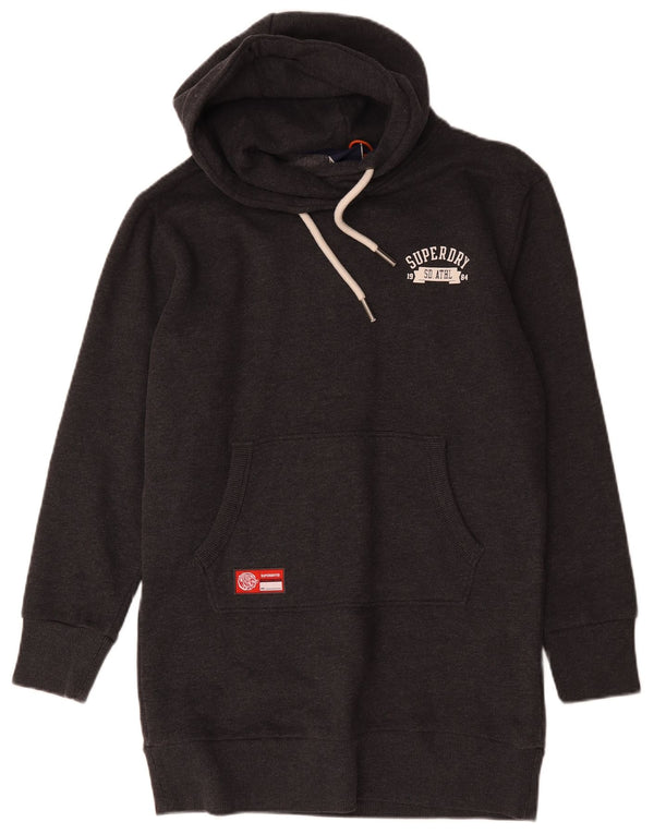 Superdry Vestido Gráfico Con Capucha Para Mujer UK 42 Algodón Gris Medio