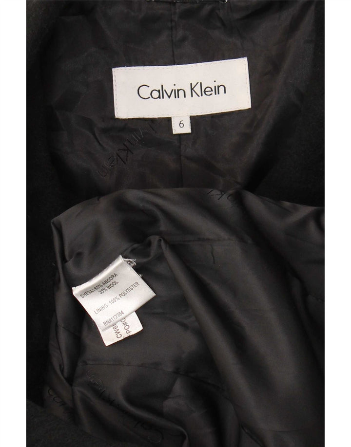 Calvin Klein Abrigo para mujer US 6 Medio Negro Angora