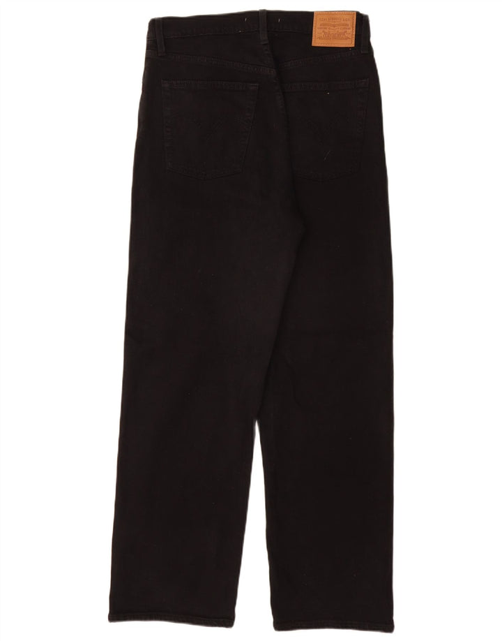 LEVI'S Vaqueros rectos de talle alto Ribcage para mujer W29 L27 Algodón negro