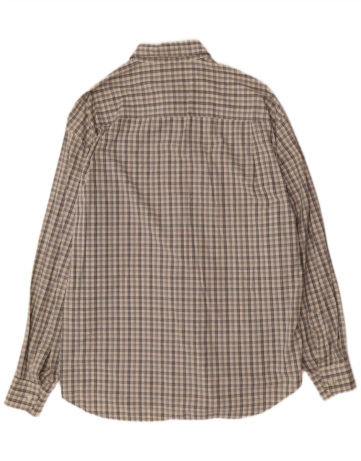 TRUSSARDI JEANS Camisa Ittierre para hombre XL Algodón a cuadros gris