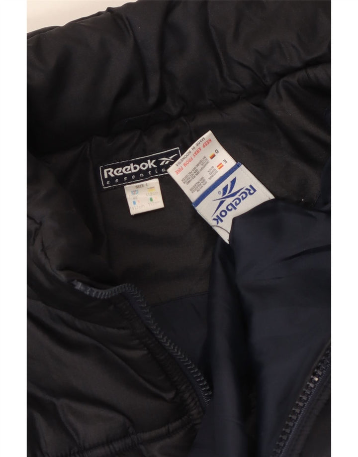 Reebok Chaqueta acolchada para hombre UK 40 Large Azul marino Nylon