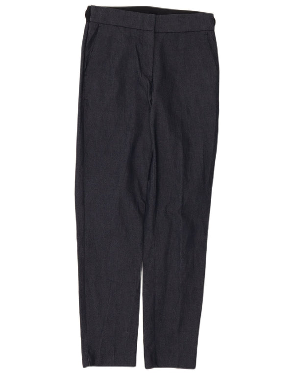 Zara Mujer Pantalón Traje Slim XS W24 L27 Azul Marino