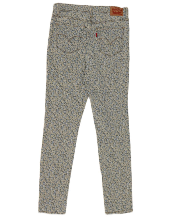 Levi's Mujer 311 Shaping Skinny Jeans W27 L30 Algodón Floral Azul