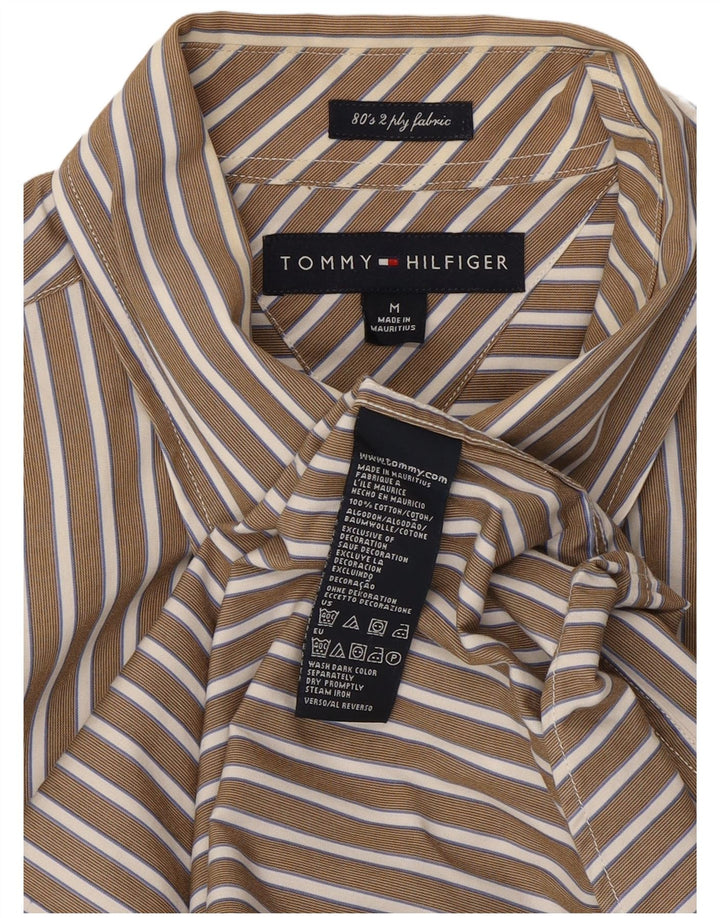 Camisa Tommy Hilfiger Hombre Algodón Rayas Beige Medio