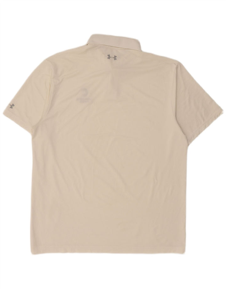 Under Armour Polo Heat Gear para hombre, talla grande, blanco